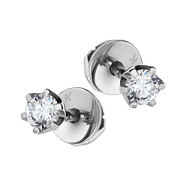 Серьги из белого золота с бриллиантами 0,36 ct