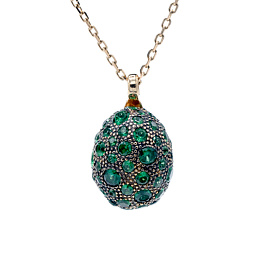 Колье из розового золота с фианитом