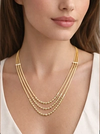 Золотое Колье с фианитами