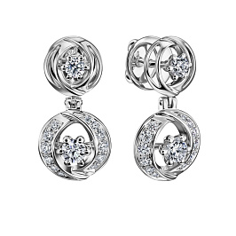 Серьги из белого золота