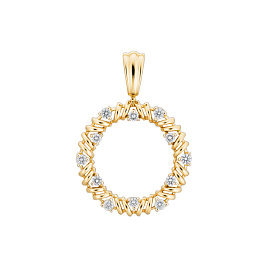 Подвеска из желтого золота с бриллиантами