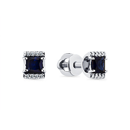 Серьги из белого золота с сапфирами 0,493 ct