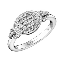 Кольцо из белого золота