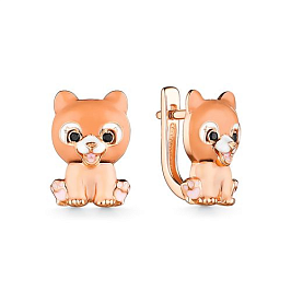 Серьги из розового серебра