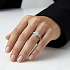 Кольцо из белого золота с бриллиантами 0,8 ct