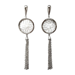 Серьги из белого серебра