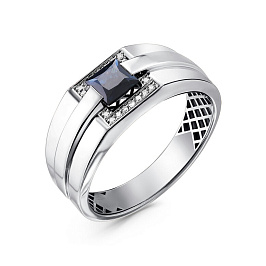 Кольцо из белого золота с сапфиром 0,738 ct