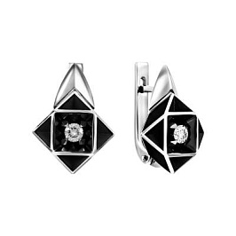 Серьги из белого золота с бриллиантами 0,24 ct