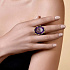 Кольцо  из желтого золота с аметистом 32,9 ct