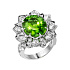 Кольцо из белого золота с турмалином 11,15 ct