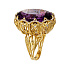 Кольцо из желтого золота с аметистом 32,9 ct