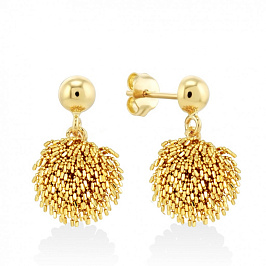 Итальянские серьги пусеты из золота 585