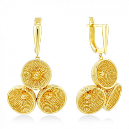 Серьги с подвесками из золота