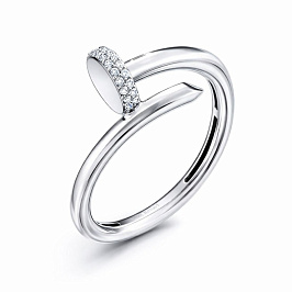 Кольцо из белого золота