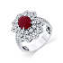 Кольцо из белого золота с рубином 1,856 ct