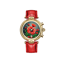 Часы  "Маки №65"