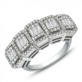 Кольцо из белого золота