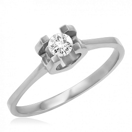 Золотое помолвочное Кольцо с бриллиантами