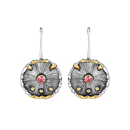 Серьги из серебра с турмалином