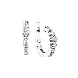 Серьги из белого золота