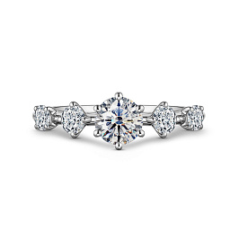 Кольцо  из белого золота с бриллиантами 0,51 ct