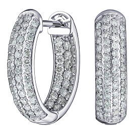 Серьги из белого золота