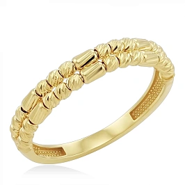 Кольцо с шариками из желтого золота (17.0)