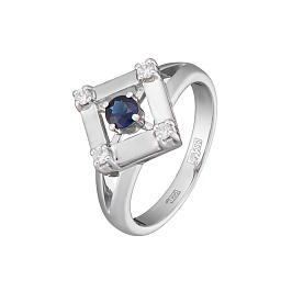 Кольцо из белого золота с сапфиром 0,52 ct