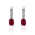 Серьги из белого золота с рубинами 2,02 ct
