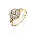 Кольцо из желтого золота с бриллиантами 0,11 ct