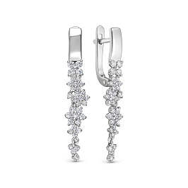 Серьги из белого золота с бриллиантами