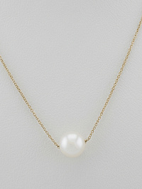 Колье из желтого золота с жемчугом