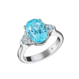 Кольцо из белого золота с турмалином 3,65 ct