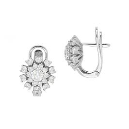 Серьги из белого золота с бриллиантами