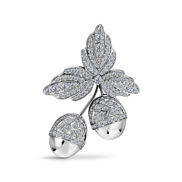 Брошь ALROSA  из белого золота