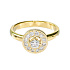 Кольцо из желтого золота с бриллиантами 0,23 ct
