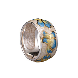 Кольцо из серебра с эмалью