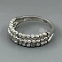 Кольцо из белого золота с шариками