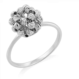 Кольцо золотое с шариками