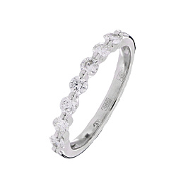 Кольцо из белого золота с бриллиантами