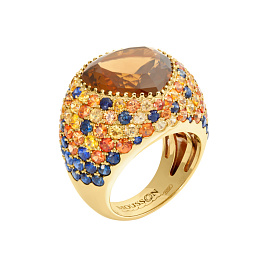 Кольцо из желтого золота с цитрином 2,07 ct