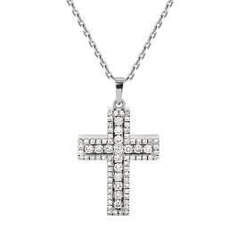 Крест из белого золота