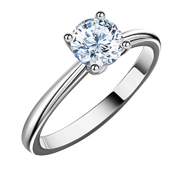 Кольцо DANAYA  из белого золота с бриллиантом 0,4 ct