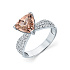 Кольцо  из белого золота с морганитом 2,049 ct