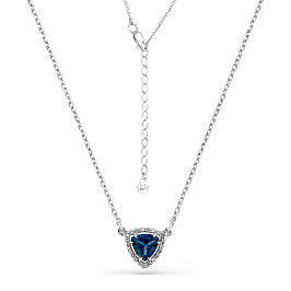 Колье из белого золота с топазом 0,427 ct