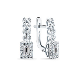 Серьги из белого золота с бриллиантами 0,212 ct