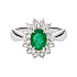 Кольцо из белого золота с изумрудом 1,04 ct