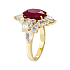 Кольцо из желтого золота с рубином 4,76 ct