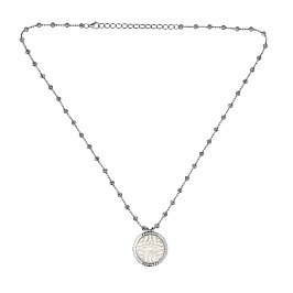 Колье из белого серебра