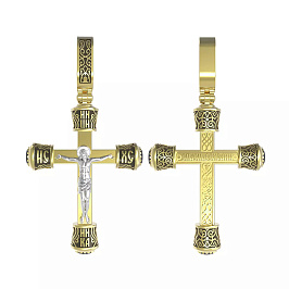 Крест из желтого золота